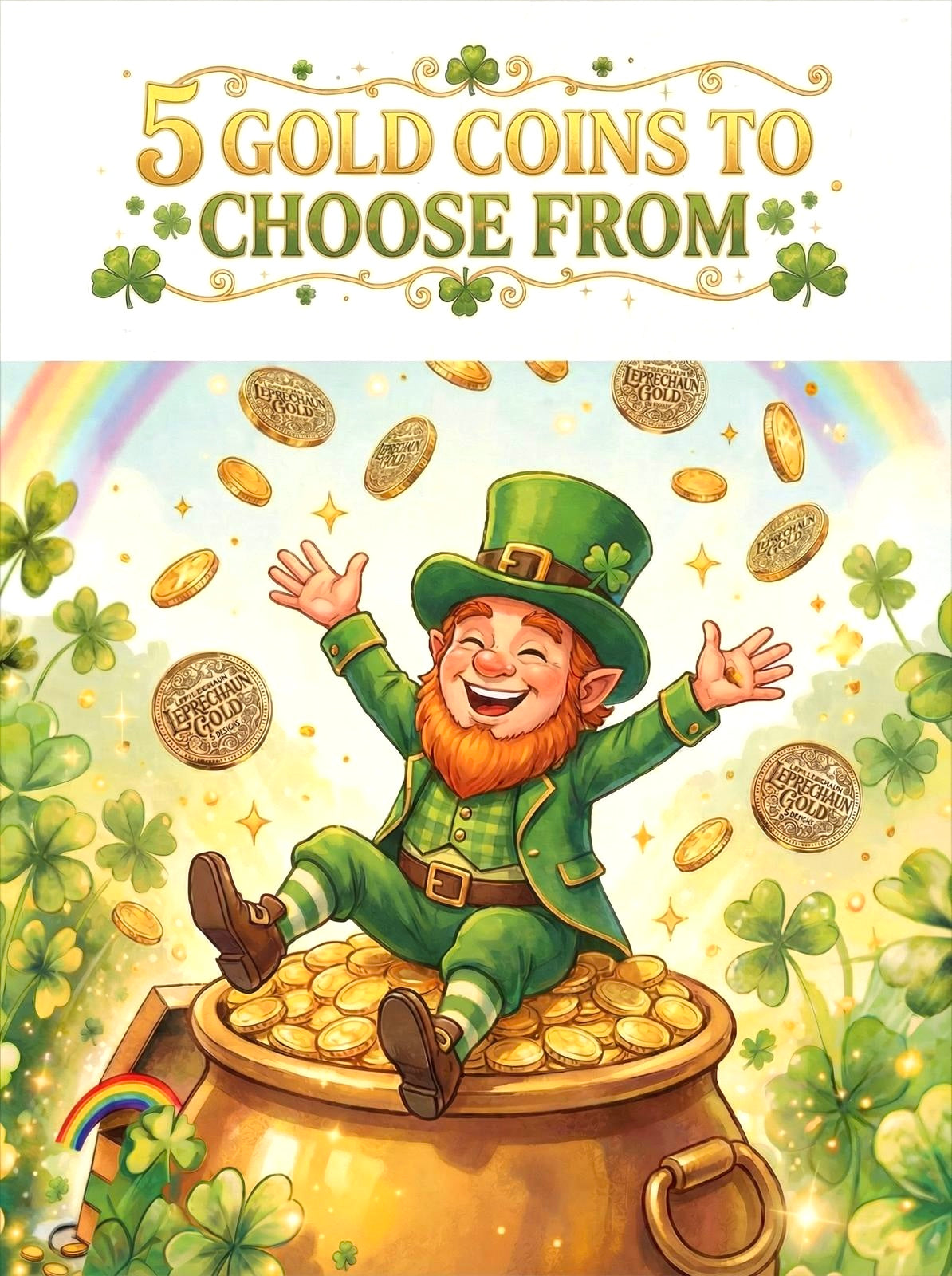 LEPRECHAUN GOLD Coin- St Patrick’s Day gift - leave for children by their Leprechaun Trap. Personalised St Patrick’s Day gift- proof of Leprechauns!