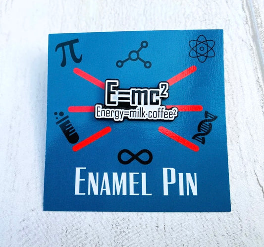Funny Science Enamel Pin (Chemistry, Physics)/ University Badge & waterproof stickers for laptops! Scientist- chemist- physicist gift box