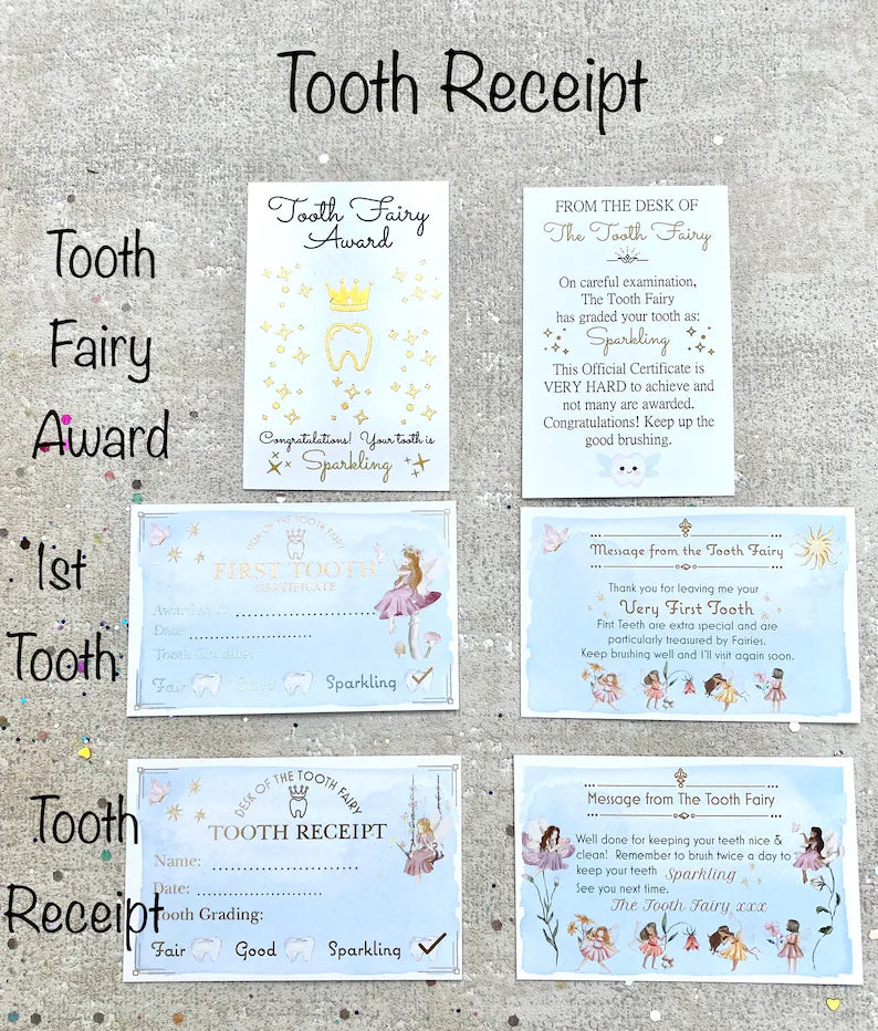 Tooth Fairy Gift Set- Tooth Fairy Letter with Fairy Dust