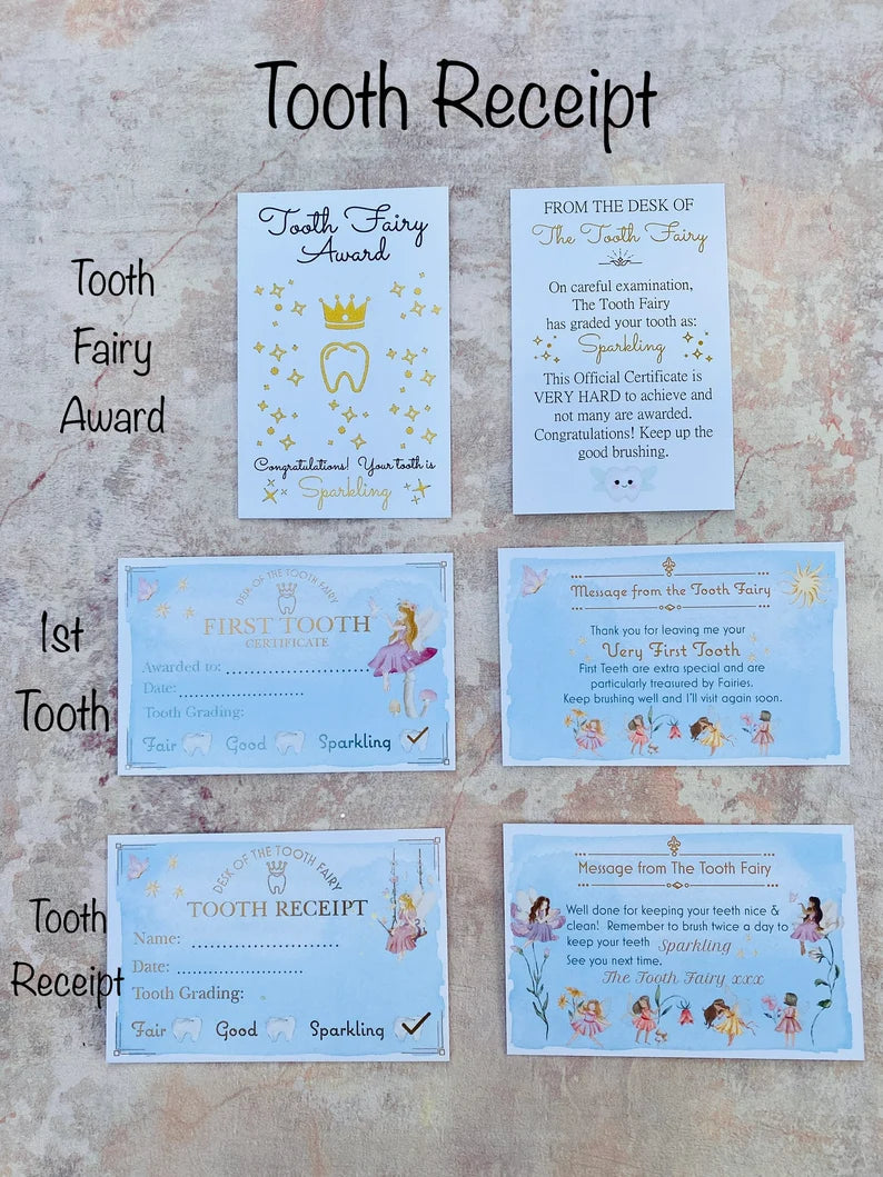 Tooth Fairy Kit- Fairy Wand Personalised, Tooth Fairy Letter, Fairy Dust & Tooth Fairy Gifts