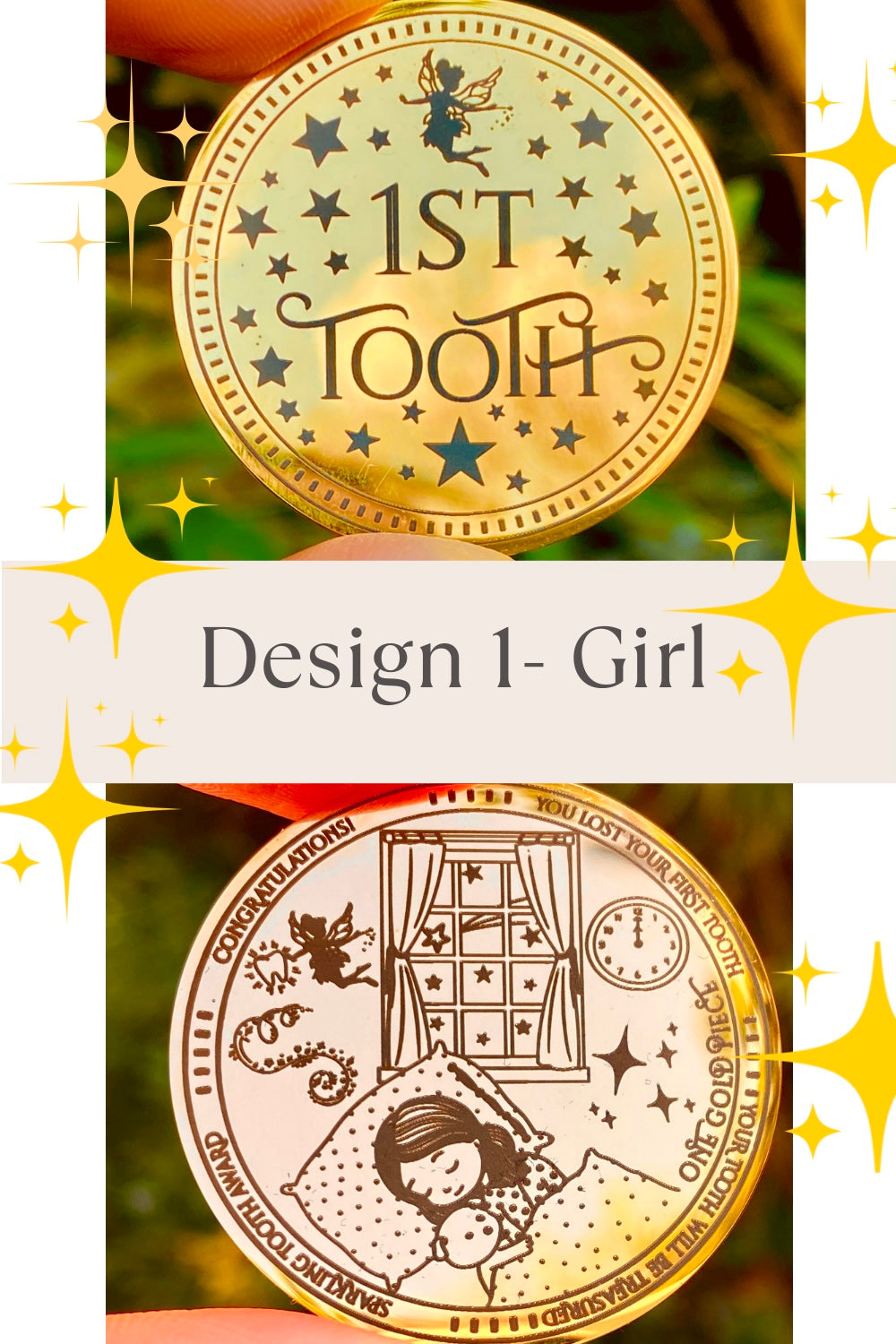 20 Tooth Fairy Gold Coins- one for Every Tooth! Tooth Fairy Gift, Fairy Coins, First Lost Tooth, Tooth Letter