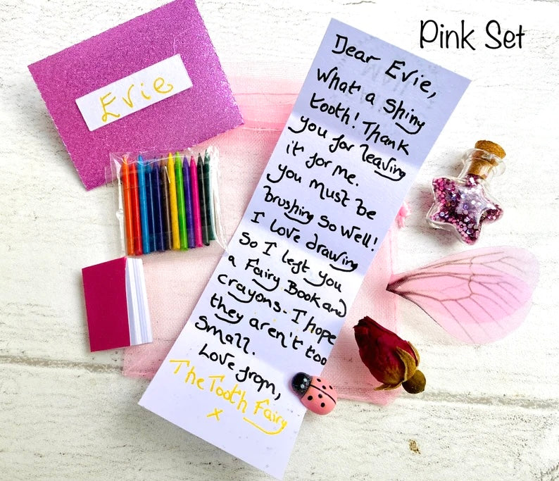 Tooth Fairy Gift Set- Tooth Fairy Letter with Fairy Dust