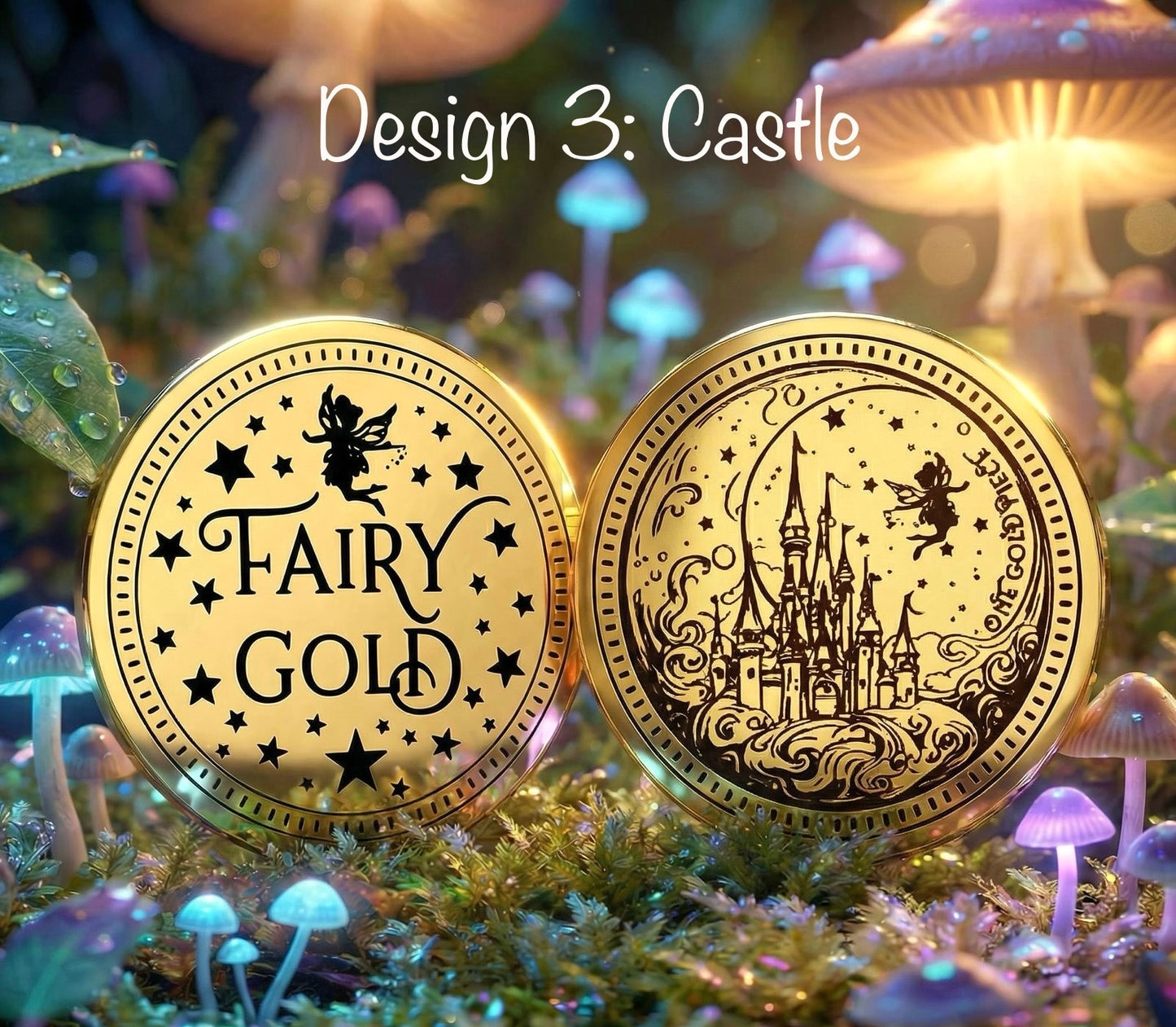 Fairy Gold Coin- Gift from the Tooth Fairy, Dummy Fairy or Garden Fairies!