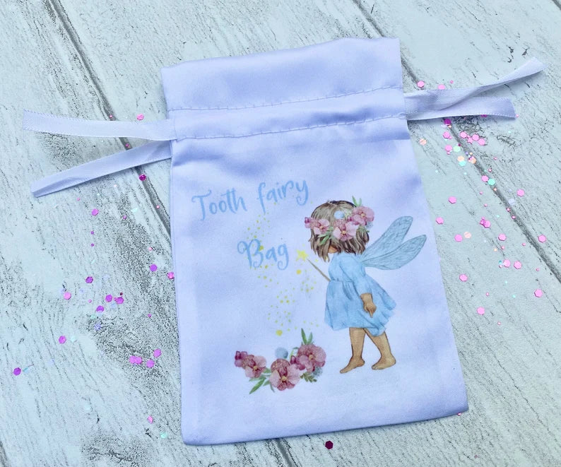 Tooth Fairy Bag PERSONALISED- Loose Tooth Fairy Bag for children to leave teeth in OR for Tooth Fairy gifts to be left in