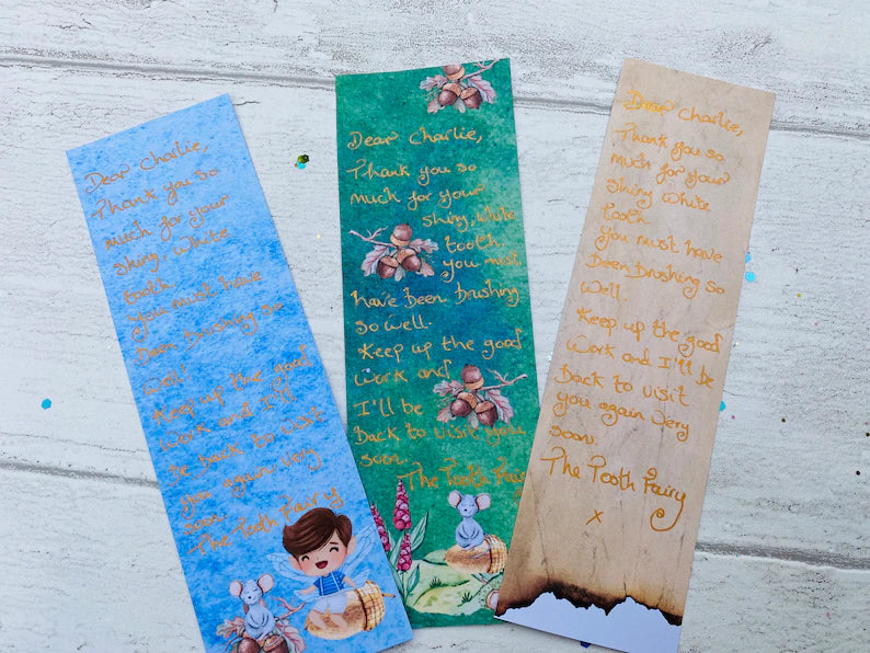 Tooth Fairy Letter- Tooth Fairy Kit- HANDWRITTEN Personalised Boys Tooth Fairy Kit, Gold Coin, Custom Written Tooth Fairy Note - Boys Tooth Fairy Set