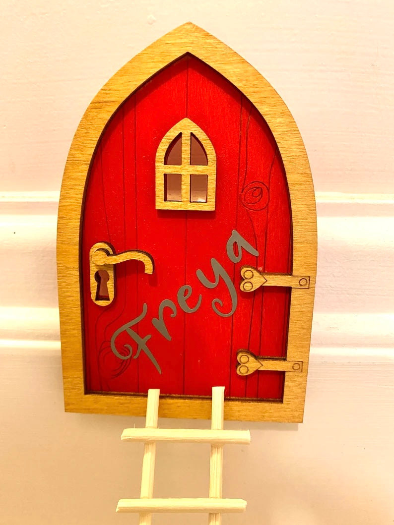 Painted Tooth Fairy Door- with gifts from the Tooth Fairy