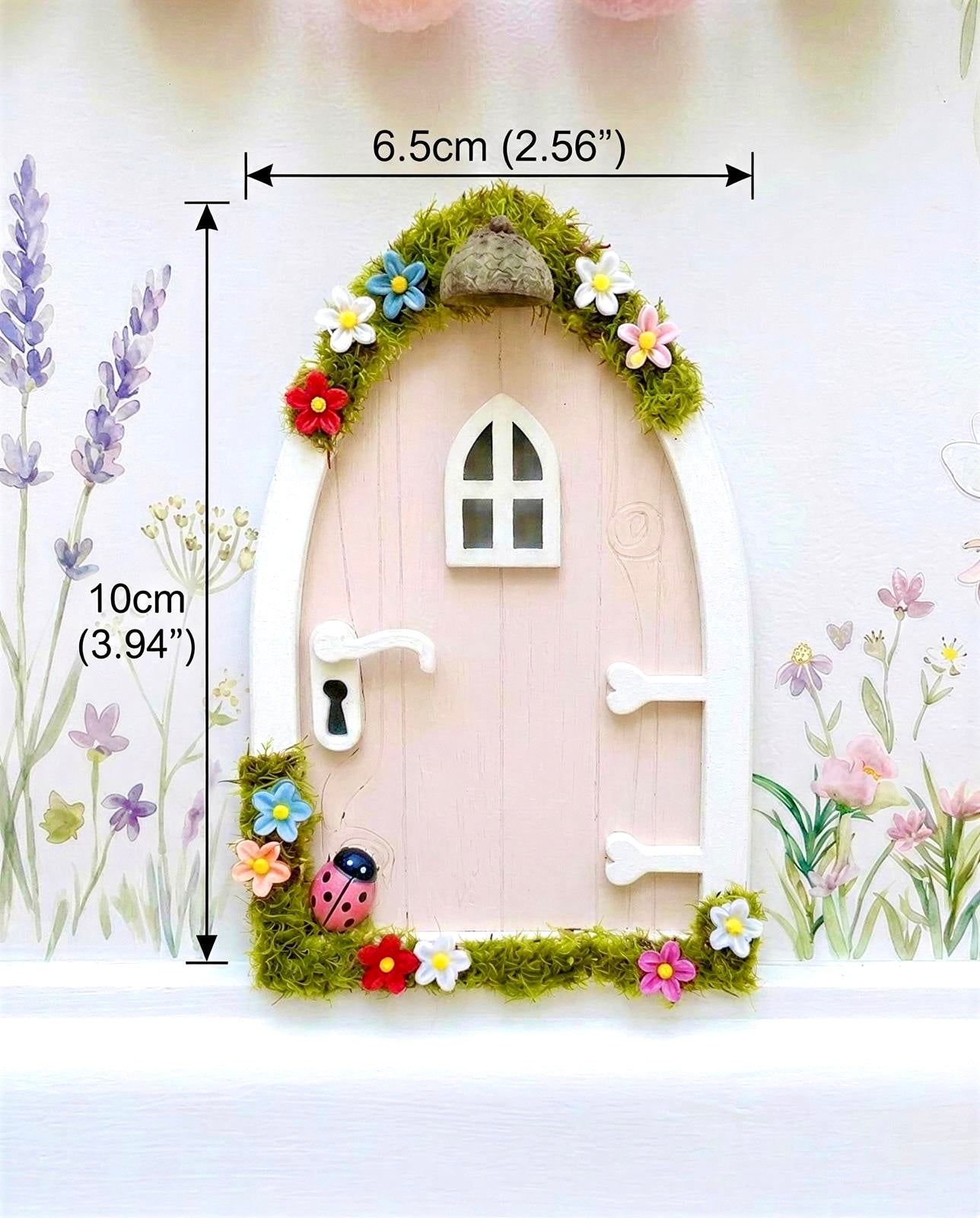 FAIRY DOOR Set with Glowing Windows, Fairy Mailbox and Bench | Build your own Fairy Home Wall Decor for Fairy Bedroom | Fairy Birthday Gift