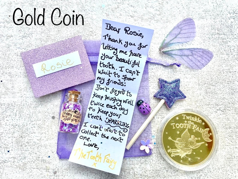 Tooth Fairy Kit- Tooth Fairy Letter, Gifts & Fairy Dust