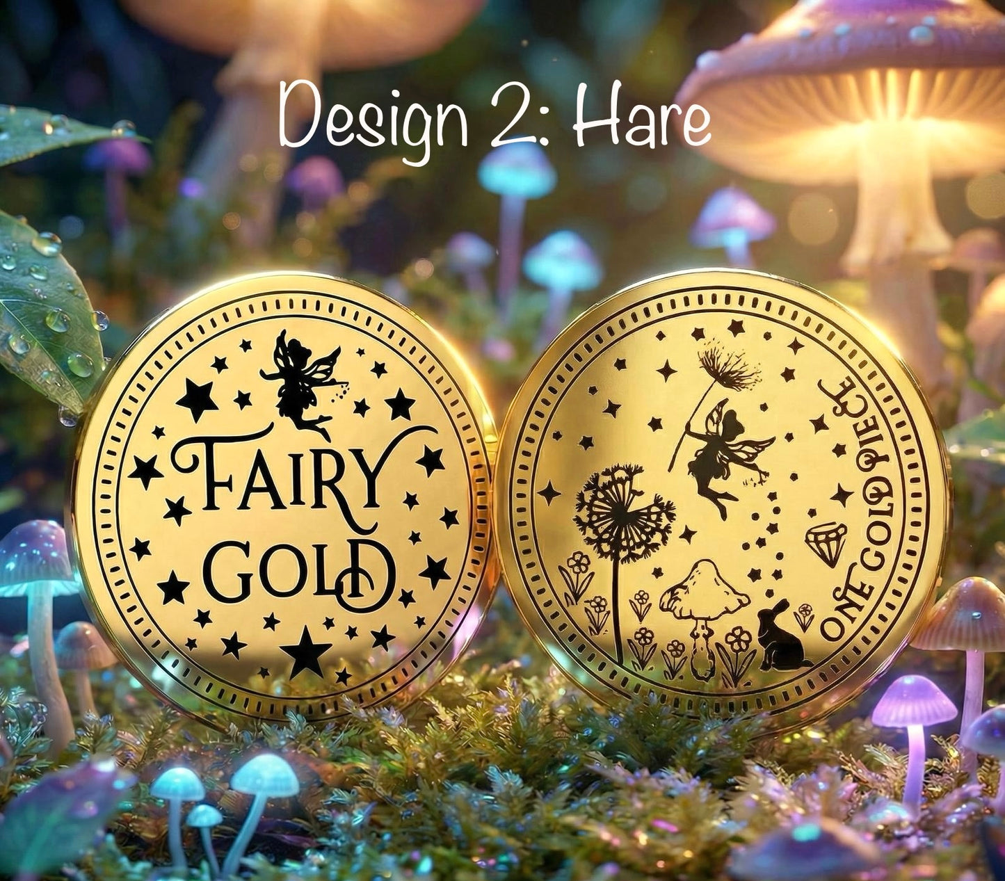 Fairy Gold Coin- Gift from the Tooth Fairy, Dummy Fairy or Garden Fairies!