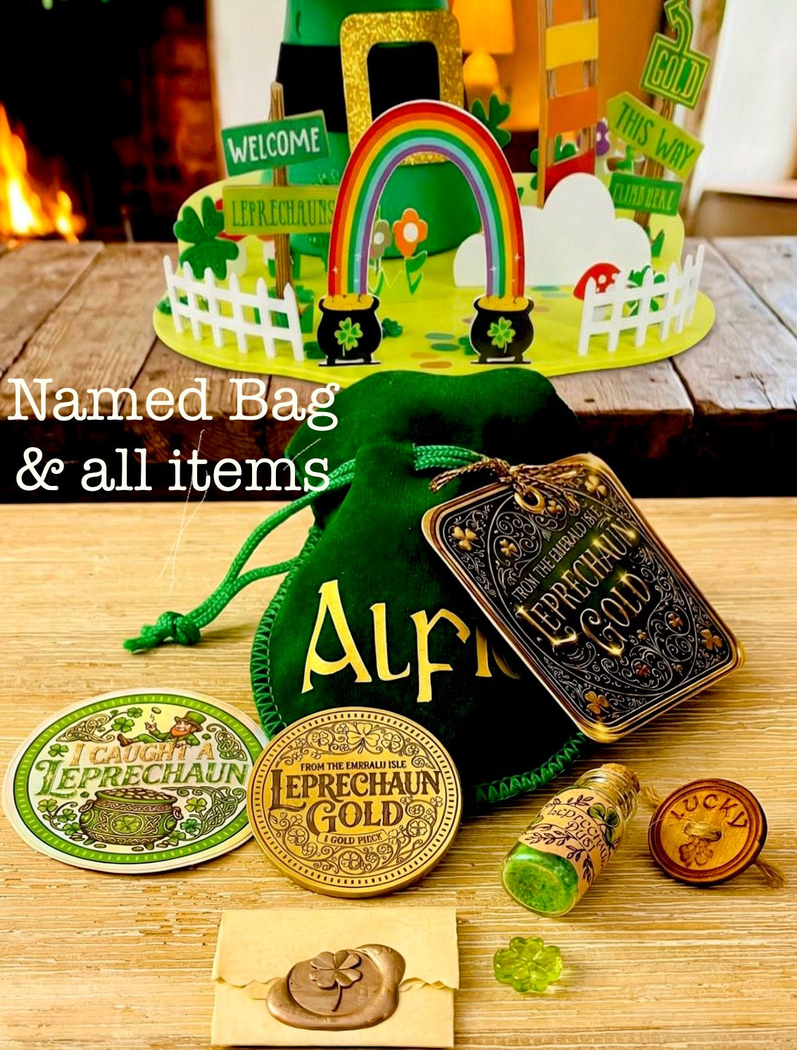 LEPRECHAUN GOLD Coin- St Patrick’s Day gift - leave for children by their Leprechaun Trap. Personalised St Patrick’s Day gift- proof of Leprechauns!