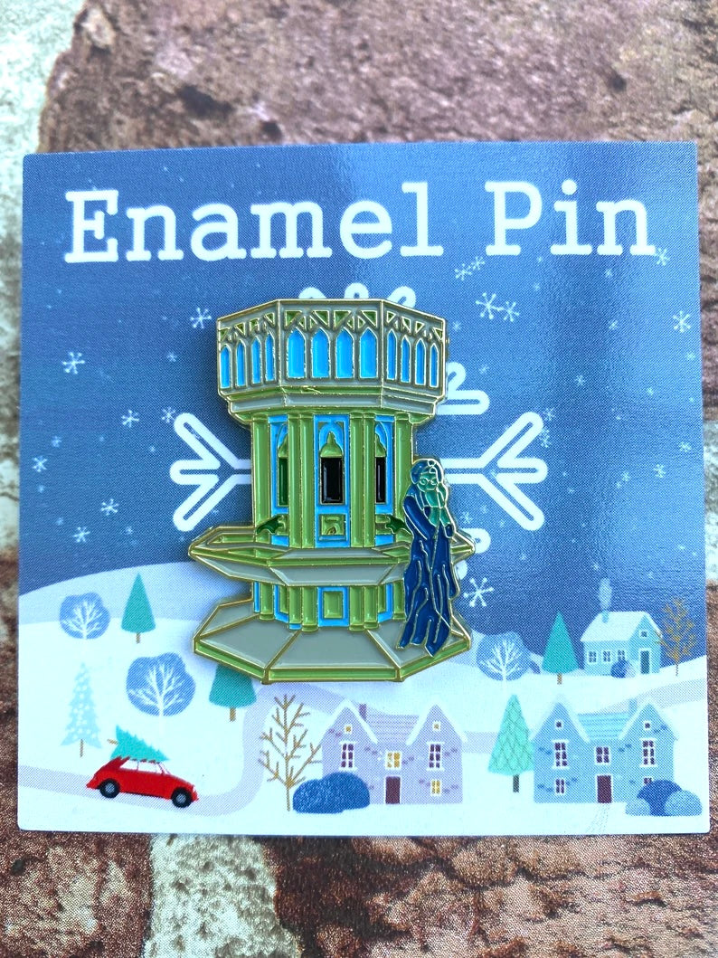 OTHER STYLES Castle in the Snow enamel pin- Halloween magic badge- wizards & witches pin