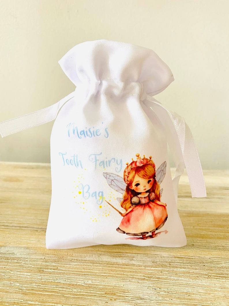 PERSONALISED Tooth Fairy Bag- Loose Tooth Fairy Bag for children to leave teeth in OR for Tooth Fairy gifts to be left in