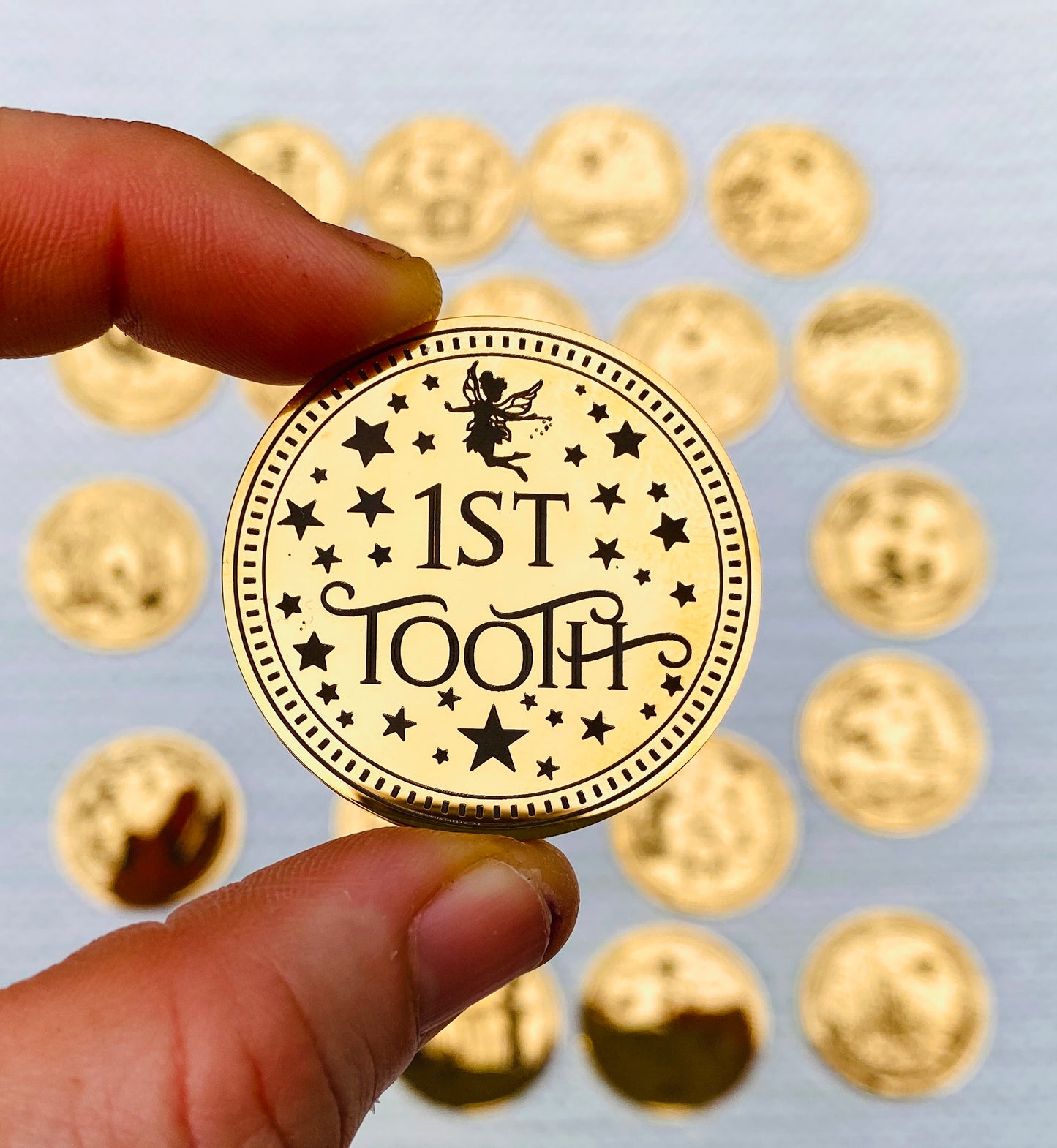 20 Tooth Fairy Gold Coins- one for Every Tooth! Tooth Fairy Gift, Fairy Coins, First Lost Tooth, Tooth Letter