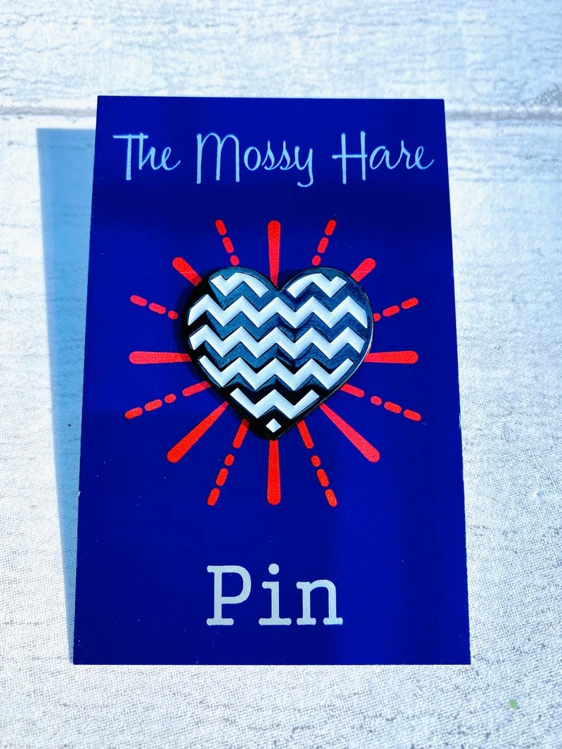 Twin Peaks Enamel Pin- Badge Lapel & Twin Peaks Stickers