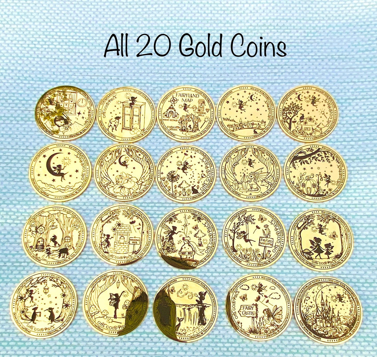 20 Tooth Fairy Gold Coins- one for Every Tooth! Tooth Fairy Gift, Fairy Coins, First Lost Tooth, Tooth Letter