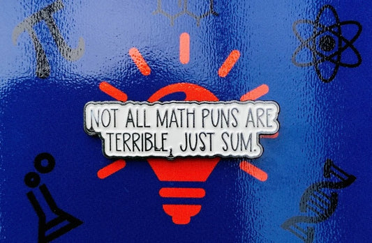 Funny Maths Enamel Pin for maths student, teacher badge gift, end of term present, starting university, back to school gift math student