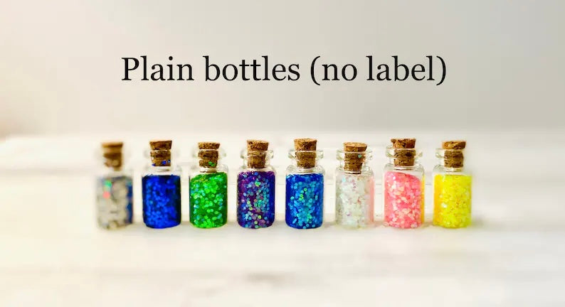 Fairy Dust Bottles - Pixie Dust Bottles- perfect gift from the Tooth Fairy, Party Bag Fillers- mini glass Fairy Dust Glitter Bottles