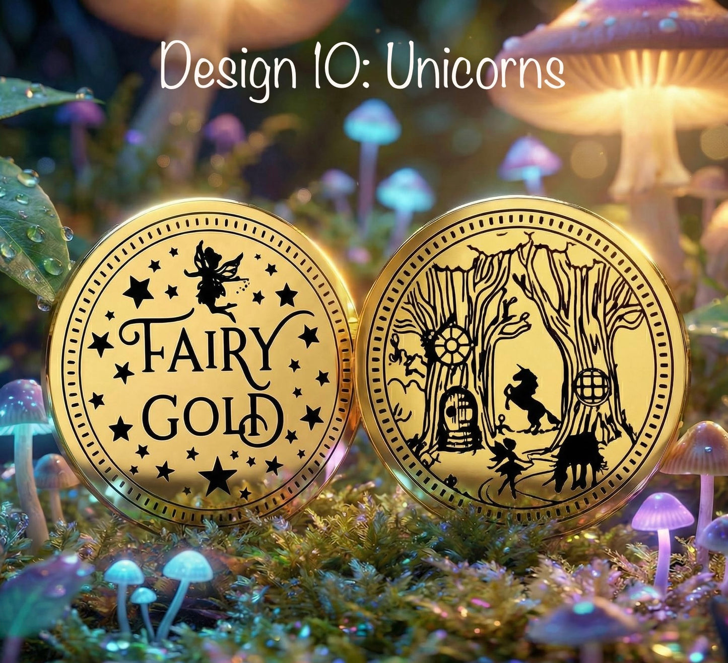 Fairy Gold Coin- Gift from the Tooth Fairy, Dummy Fairy or Garden Fairies!