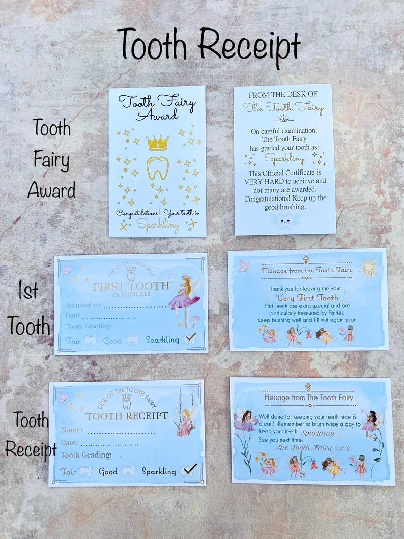 Tooth Fairy Kit- Tooth Fairy Letter, Gifts & Fairy Dust