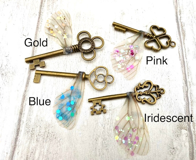 Magical Flying Keys! Christmas Tree Winged Keys, Magic Party decor, Room Decor, Fairy Wedding, Magic Christmas Decorations Gift