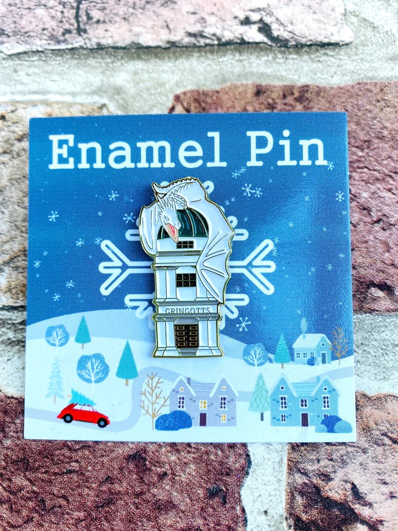 OTHER STYLES Castle in the Snow enamel pin- Halloween magic badge- wizards & witches pin