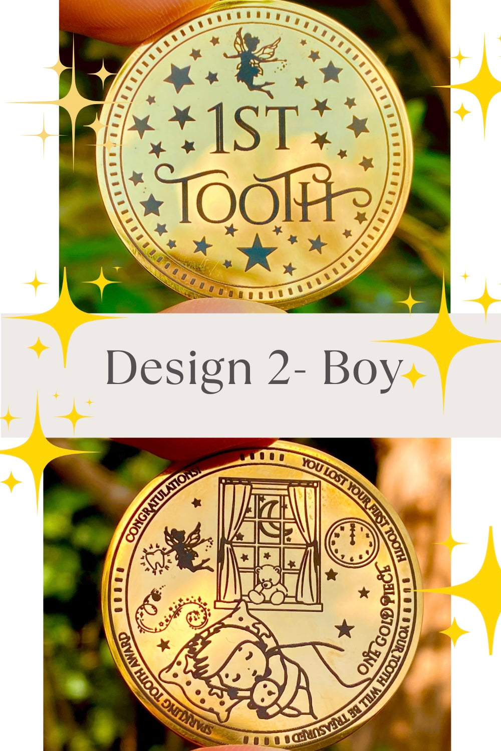 20 Tooth Fairy Gold Coins- one for Every Tooth! Tooth Fairy Gift, Fairy Coins, First Lost Tooth, Tooth Letter