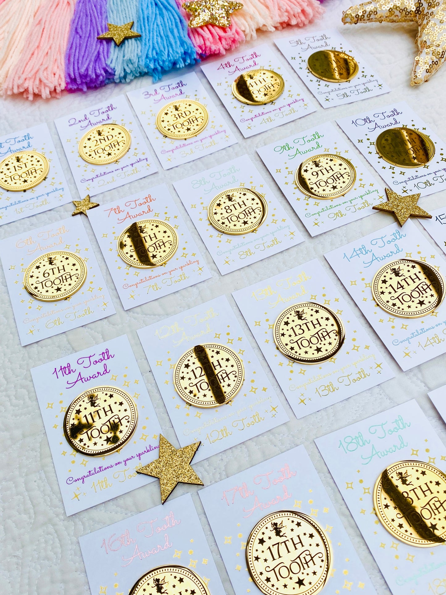 20 Tooth Fairy Gold Coins- one for Every Tooth! Tooth Fairy Gift, Fairy Coins, First Lost Tooth, Tooth Letter