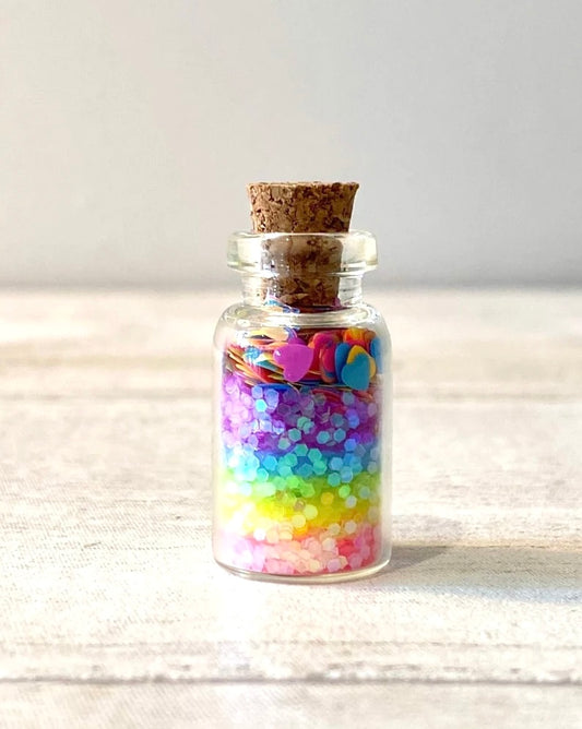 Fairy Dust Bottles - Rainbow Fairy Dust- perfect gift from the Tooth Fairy or Fairy Party Bag Fillers -mini glass Fairy Dust Glitter Bottles