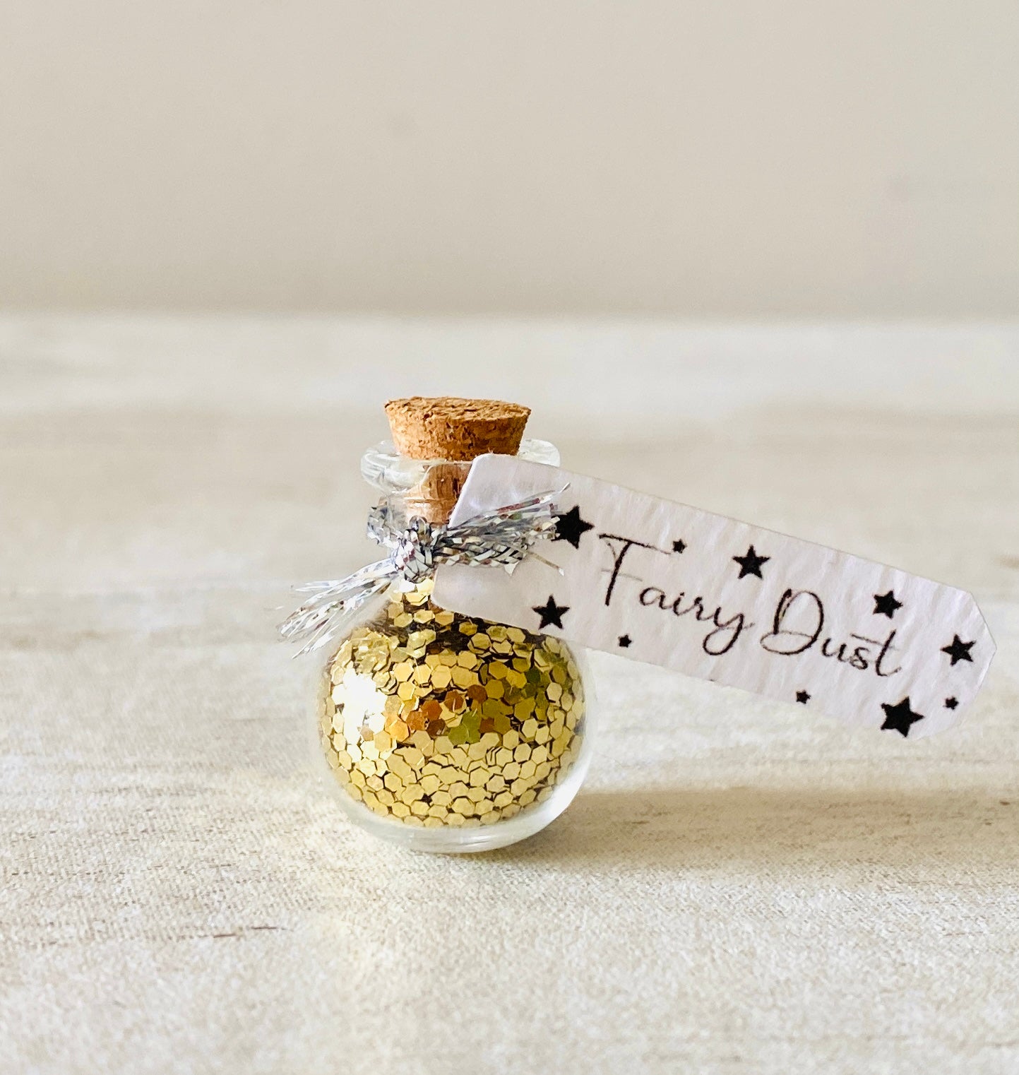 Fairy Dust Bottles with Fairy Wings perfect gift from the Tooth Fairy or Fairy Party Bag Fillers / Wedding Favours -mini Fairy Dust Bottles