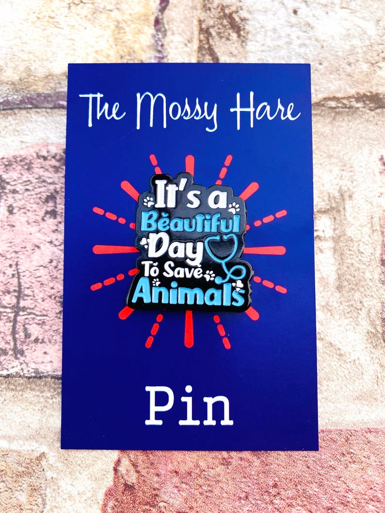 Vet Enamel Pin- Vet Badge- Veterinary Nurse Enamel Pin Lapel