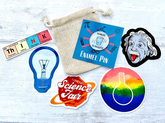 Funny Science Chemist Enamel Pin (Chemistry, Physics)/ University Badge & waterproof stickers for laptops! Scientist- chemist-physicist gift