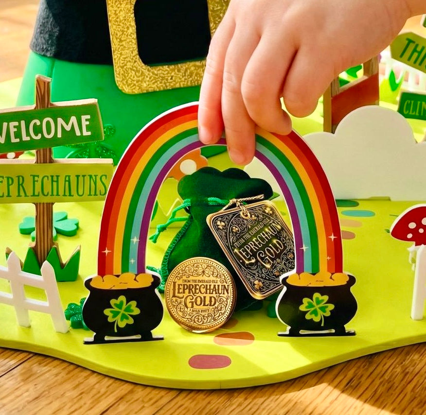 LEPRECHAUN GOLD Coin- St Patrick’s Day gift - leave for children by their Leprechaun Trap. Personalised St Patrick’s Day gift- proof of Leprechauns!