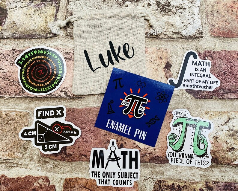 Maths Inspire Enamel Pin for maths student, teacher badge gift, end of term present, starting university, back to school gift math student