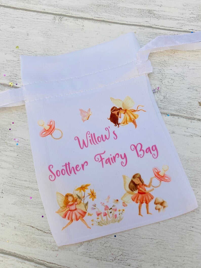 Dummy Fairy Bag- Personalised Dummy Soother Fairy Bag with Collection Receipt & Fairy Gift