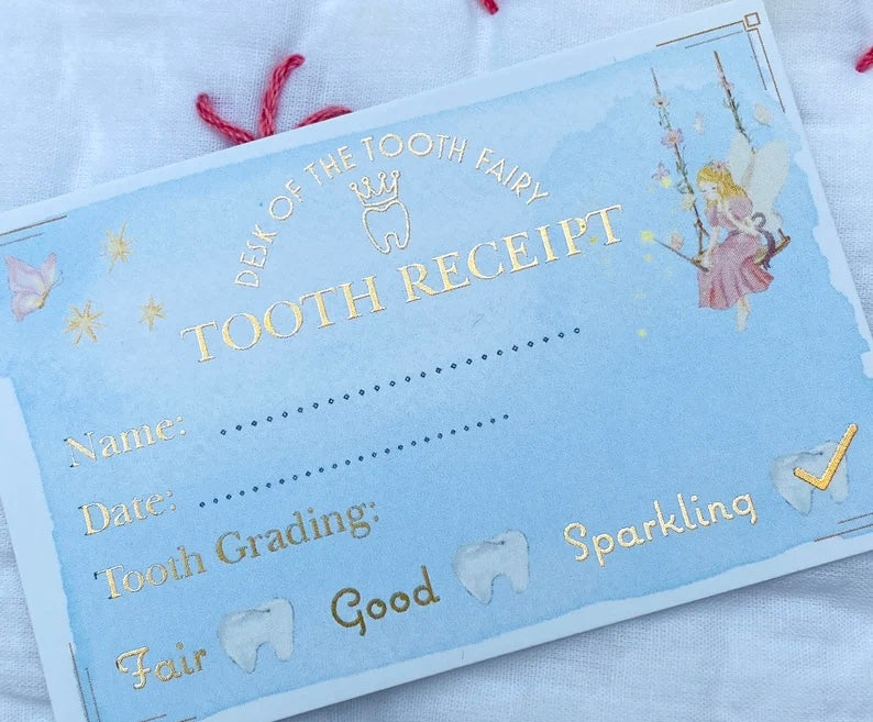 5 Tooth Fairy Receipts- Tooth Collection Receipts (Woodland Fairy Style)