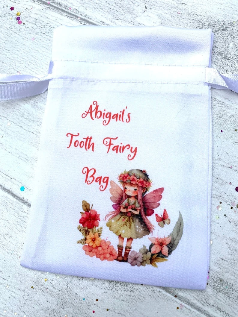 PERSONALISED Tooth Fairy Bag- Loose Tooth Fairy Bag for children to leave teeth in OR for Tooth Fairy gifts to be left in