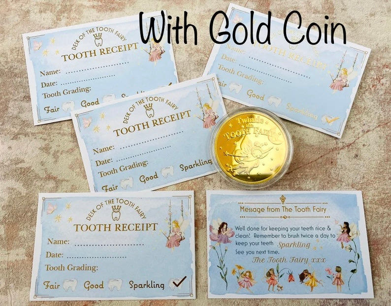 5 Tooth Fairy Receipts- Tooth Collection Receipts (Woodland Fairy Style)