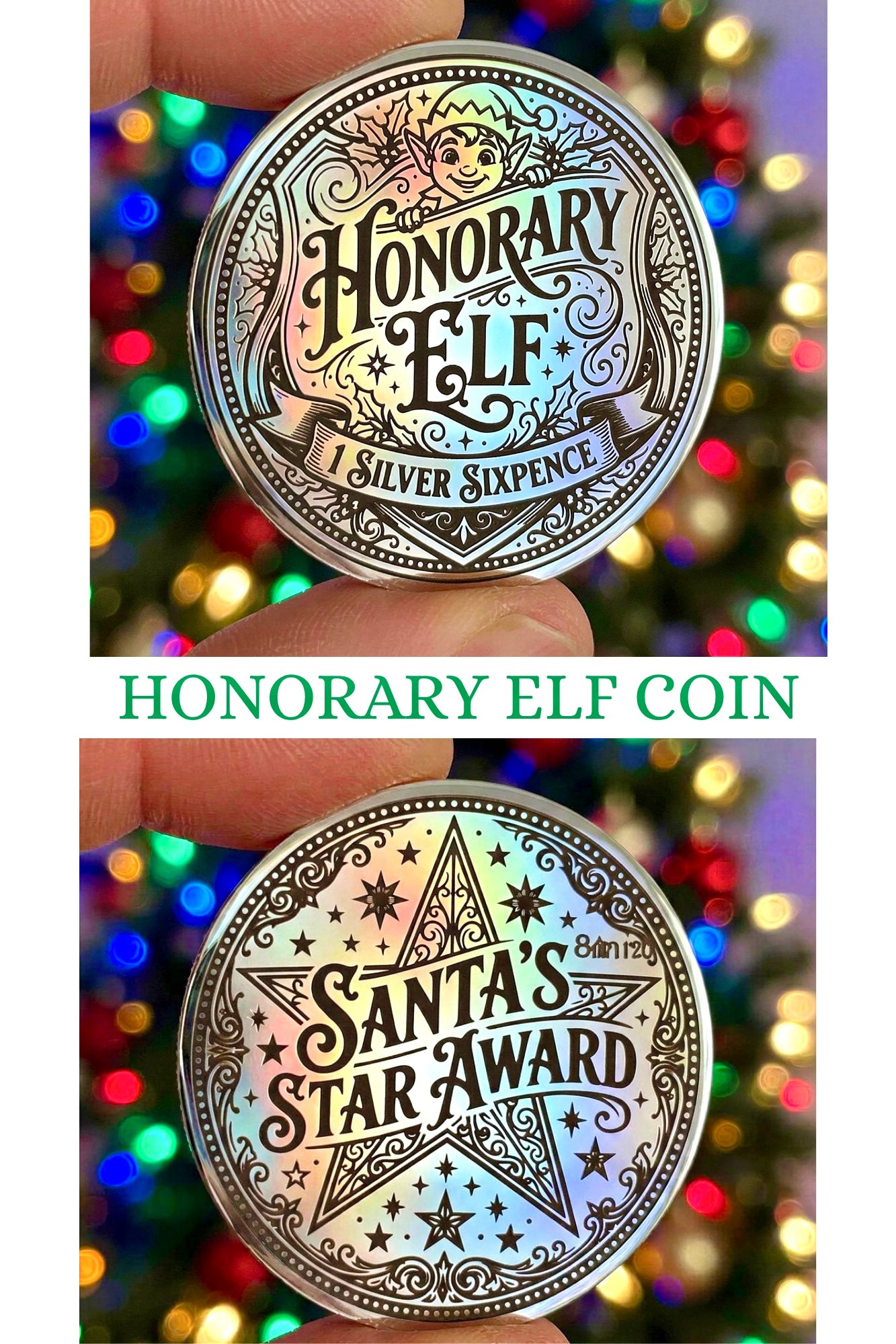Professional Santa Grotto Coins BULK LOT ‘I Met Santa, Father Christmas Grotto Coins. North Pole Treasury™ Coins- 38mm