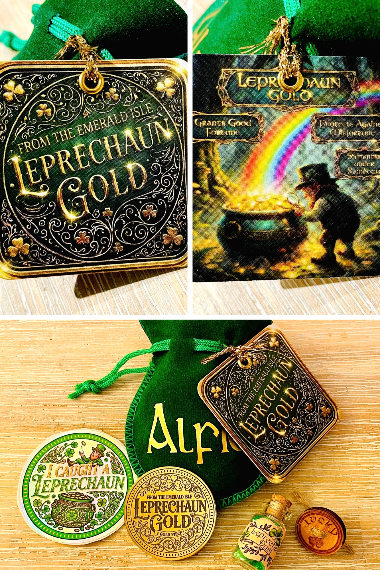 LEPRECHAUN GOLD Coin- St Patrick’s Day gift - leave for children by their Leprechaun Trap. Personalised St Patrick’s Day gift- proof of Leprechauns!