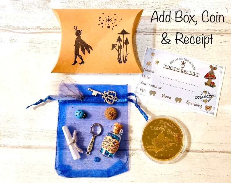 Tooth Fairy Kit With Tooth Fairy Gifts. PersonalIsed Tooth Fairy Letter. Tooth Fairy Set with Fairy Gold Coin, Fairy Dust (1st Tooth Fairy)