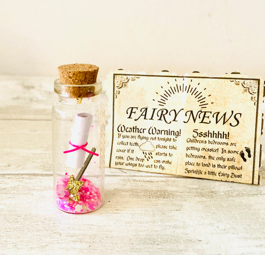 FAIRY NEWSPAPER Tooth Fairy Kit-Tooth Fairy Letter- Tooth Fairy Bottle-Message in a bottle- Tooth Fairy Gifts- Tooth Fairy First Tooth