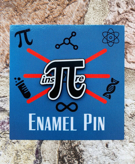 Maths Inspire Enamel Pin for maths student, teacher badge gift, end of term present, starting university, back to school gift math student