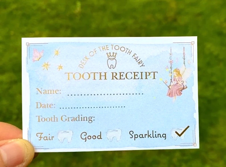 5 Tooth Fairy Receipts- Tooth Collection Receipts (Woodland Fairy Style)