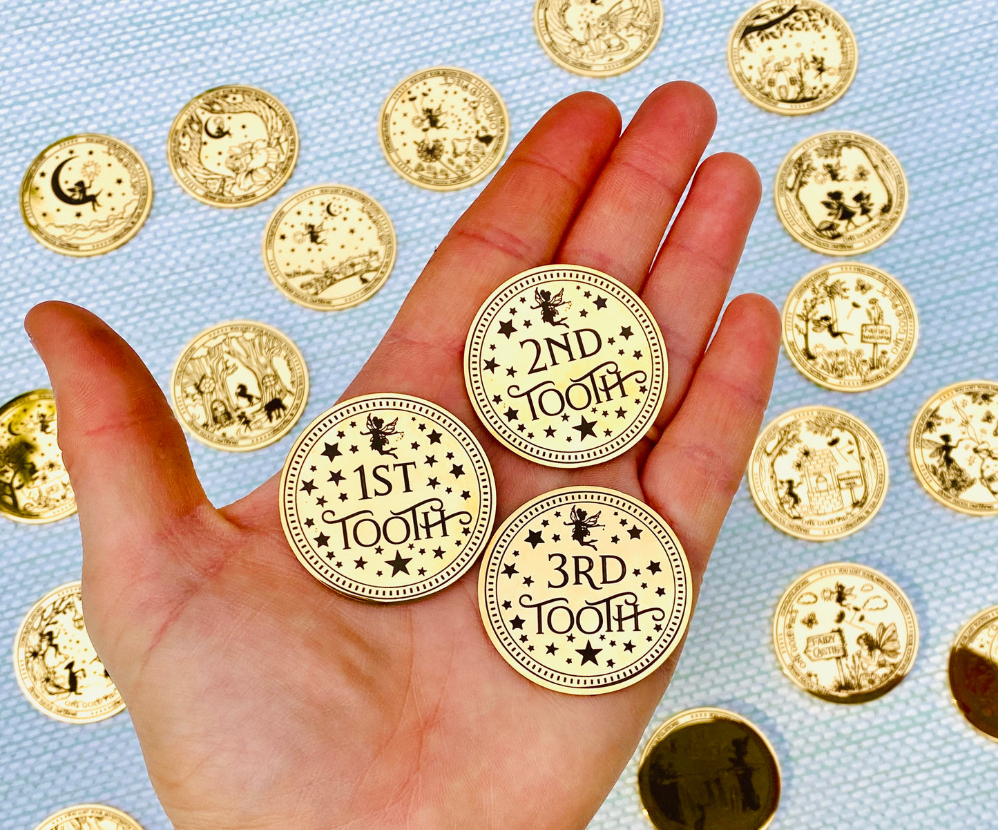 20 Tooth Fairy Gold Coins- one for Every Tooth! Tooth Fairy Gift, Fairy Coins, First Lost Tooth, Tooth Letter