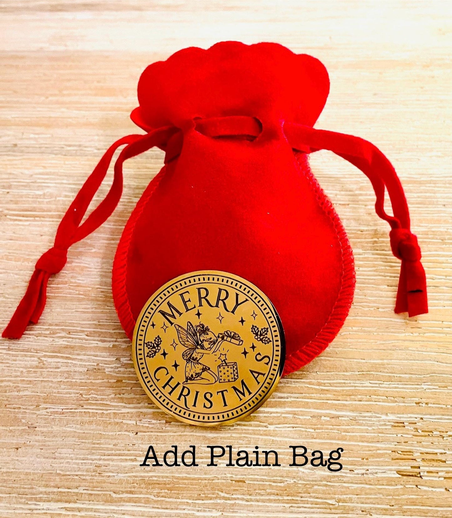 Christmas Fairy Gold Coin- Fairy Gift Stocking Filler! Fairy Treasure Gold Coin! Christmas Eve Box Filler. Honorary Elf ™ Collection.