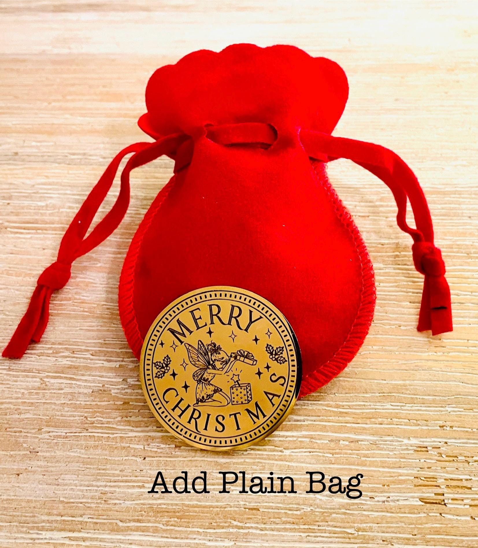 Christmas Fairy Gold Coin- Fairy Gift Stocking Filler! Fairy Treasure Gold Coin! Christmas Eve Box Filler. Honorary Elf ™ Collection.