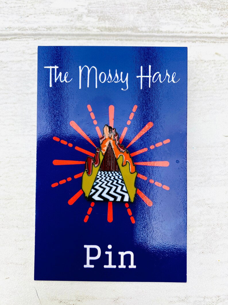 Twin Peaks Enamel Pin- Badge Lapel & Twin Peaks Stickers