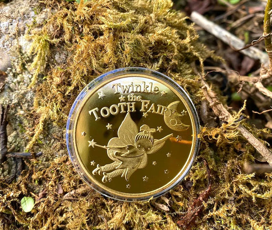 Large Gold Tooth Fairy Coin- perfect Tooth Fairy Gift (special First Tooth Fairy present)