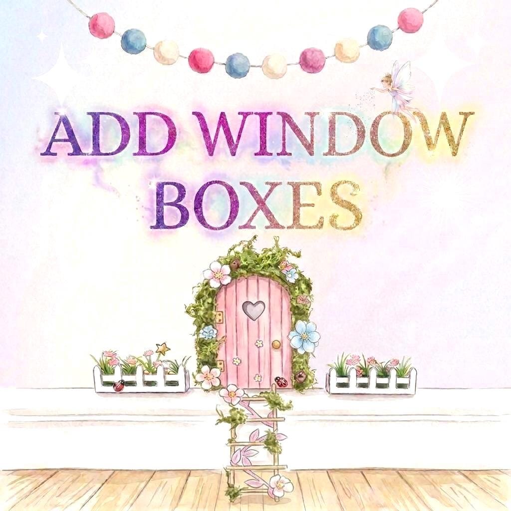 DDeluxe Opening FAIRY DOOR with Glowing Windows, Ladder & Fairy Postbox for Fairy Bedroom Decor. Fairy Door Key. Fairy Birthday Gift __etsy:8027818876