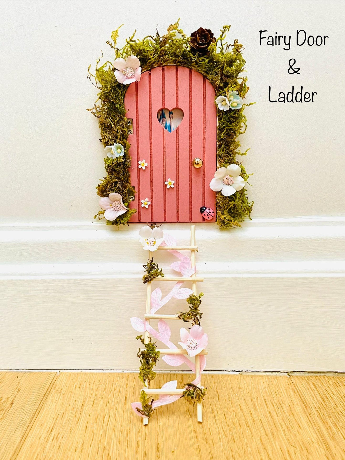 DDeluxe Opening FAIRY DOOR with Glowing Windows, Ladder & Fairy Postbox for Fairy Bedroom Decor. Fairy Door Key. Fairy Birthday Gift __etsy:7555492919